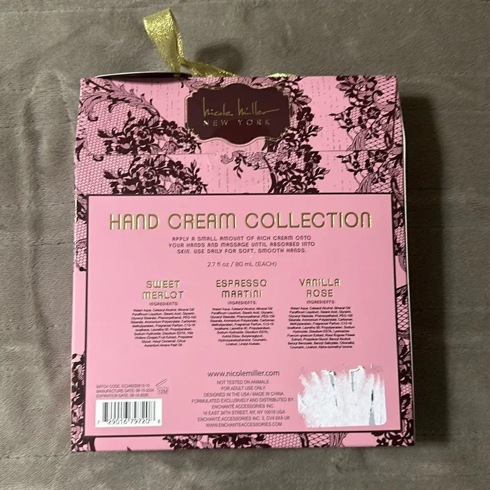 nicole miller 3 pc Pamper Hand Cream Collection Gift Pack for Her